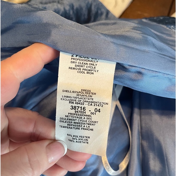 Jessica McClintock for Gunne Sax Millennium 2000 blue strapless formal gown 7 - Picture 6 of 6